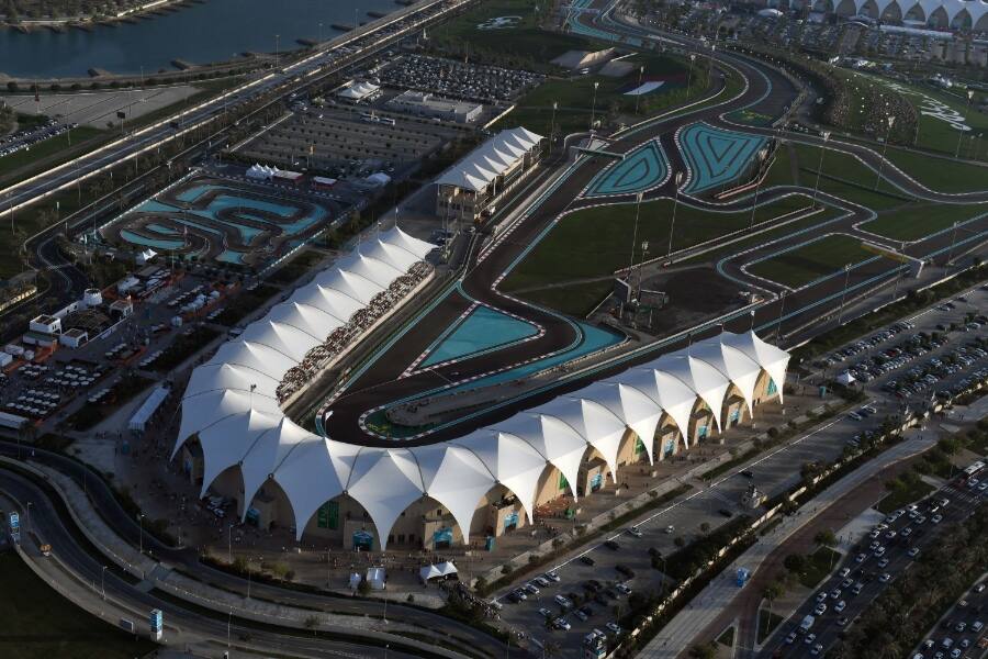 yas marina circuit aerial view