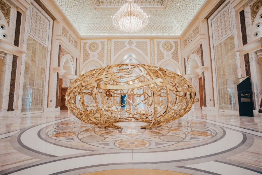 interior view of qasr al watan in abu dhabi