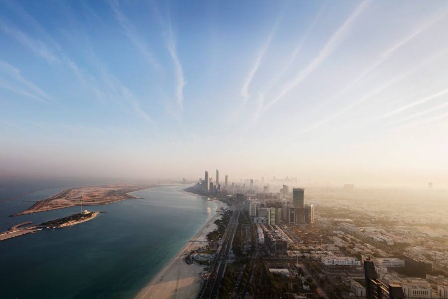 corniche road aerial view