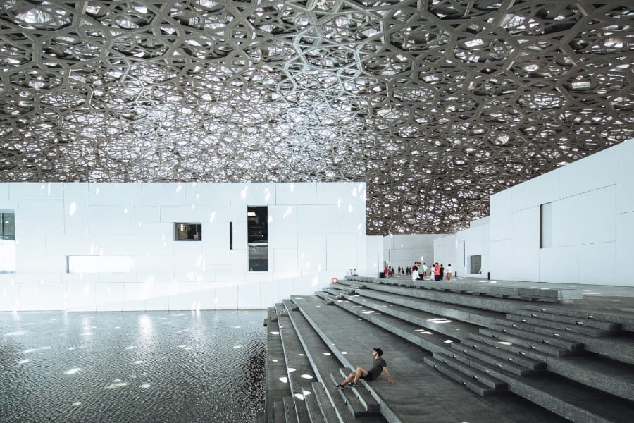 installation in louvre abu dhabi contemporary art museum