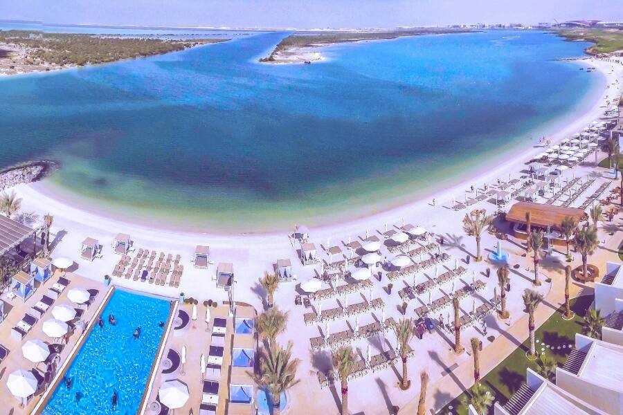 yas beach aerial view