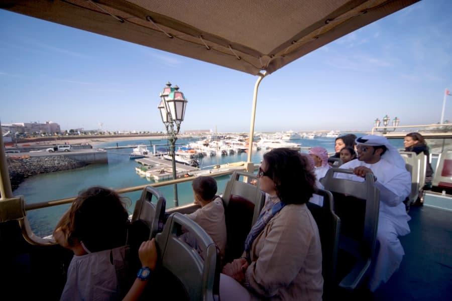people on a bus tour