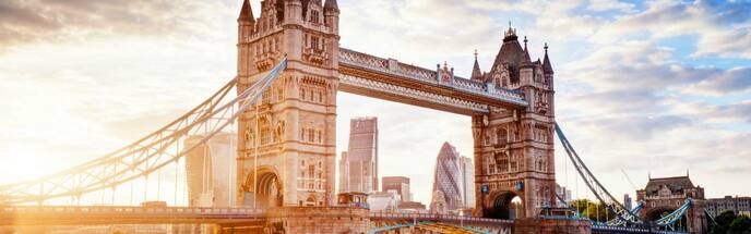 river thames with tower bridge in the distance in london 