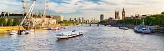 view of river thames in london 