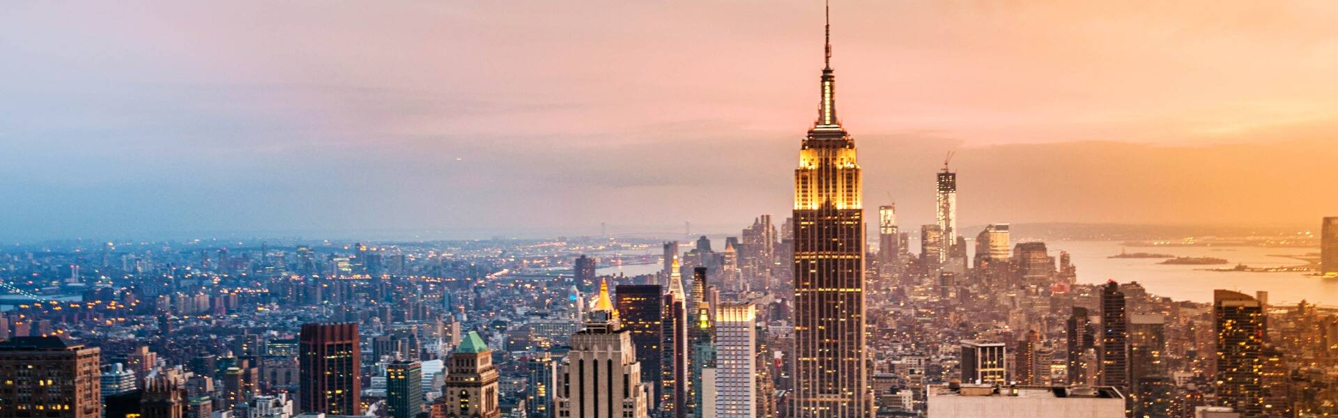 aerial view skyscrapers usa 