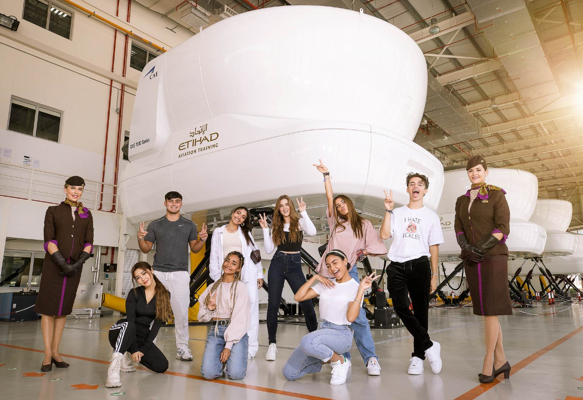 Global pop stars ‘now united’ make an appearance at Etihad Airways