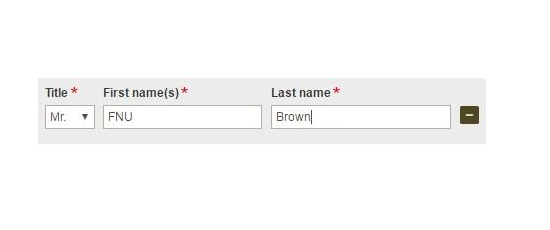Screenshot of if there is no first name available